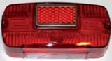 ART.RP309-C/GH CORPO LUMINOSO ROSSO CON CATADIOTTRO  E GHIERETTA IN ALLUMINIO PER LAMBRETTA 125-150/Li 2a seria - LAMBRETTA 175/TV 2a serie RP